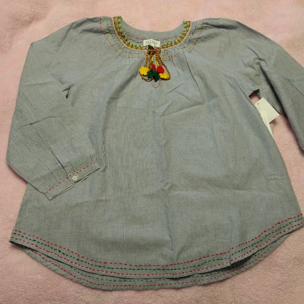 Graham and Spencer Neena Embroidered Peasant Top